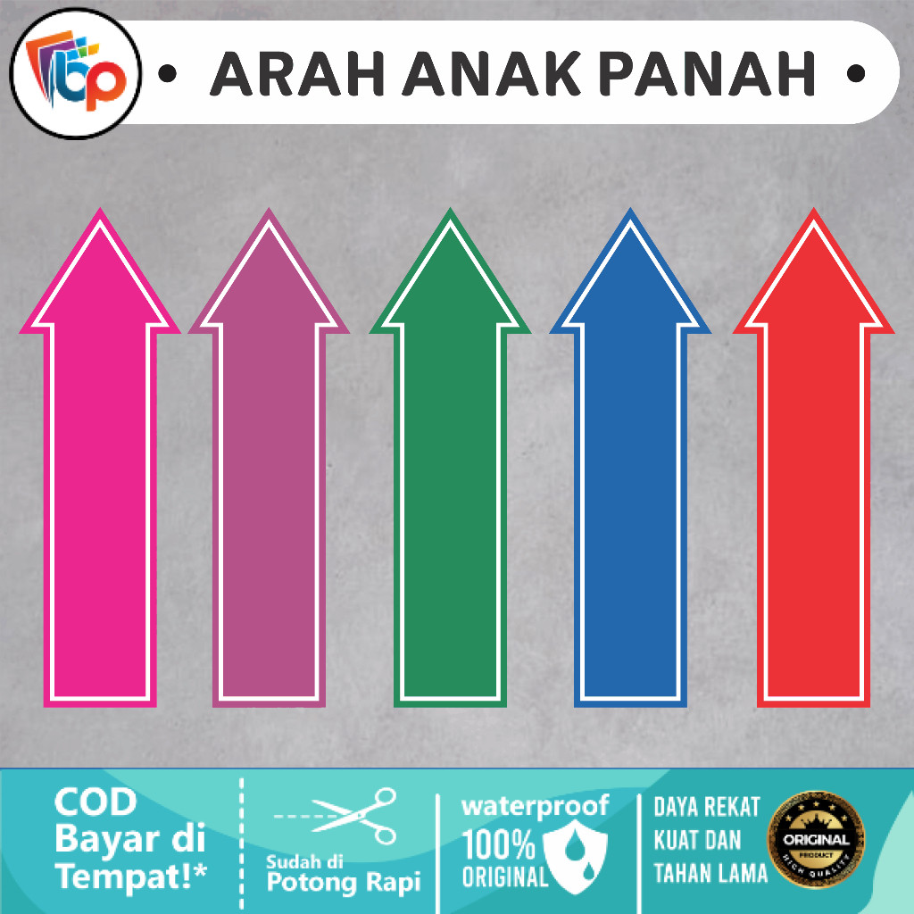 

Stiker Panah / Stiker Arah Panah / Stiker Naik Turun Tangga Glossy + Cut