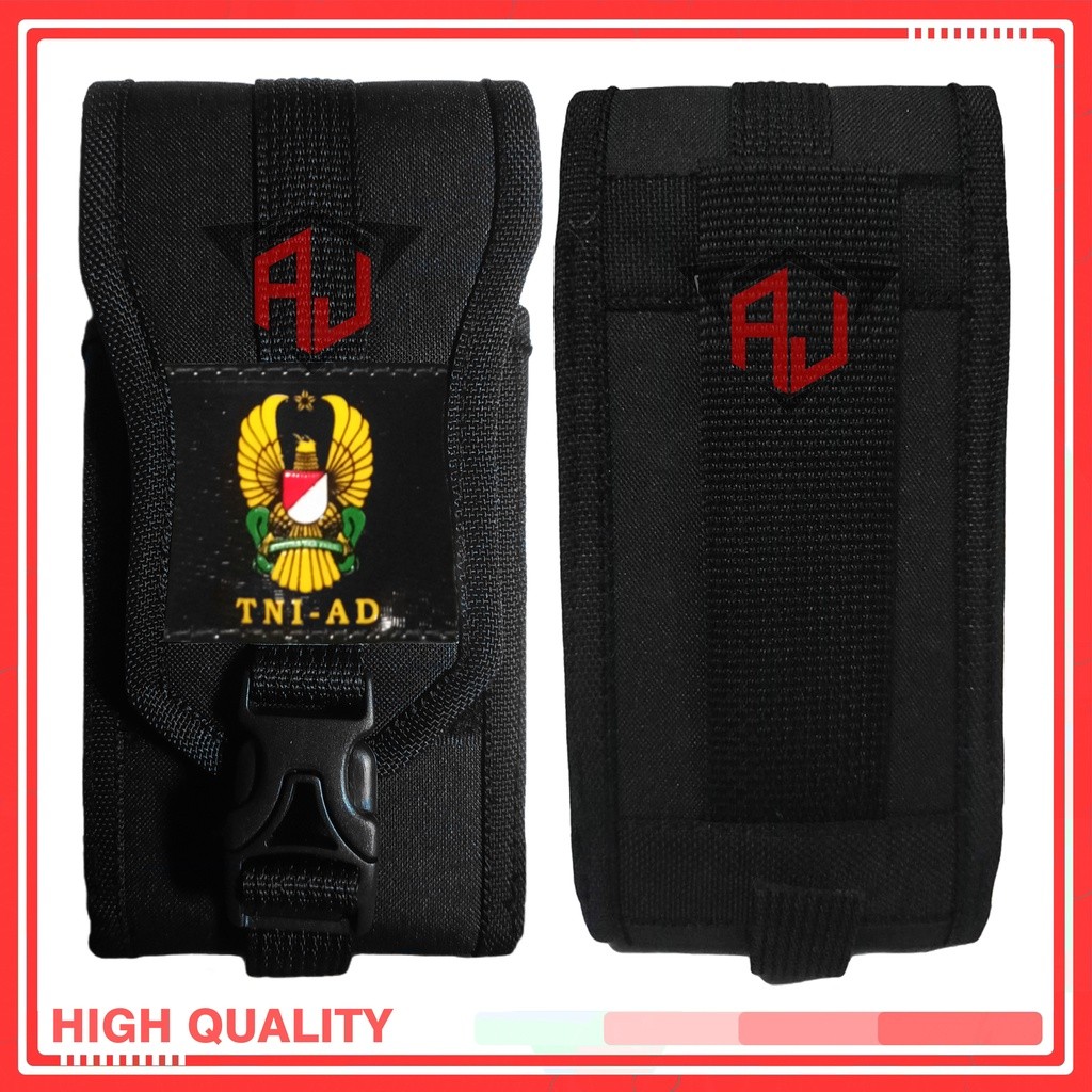 IB - Sarun Hp TNI AD Sarung Hp Pinggang Tactical Logo TNI AD