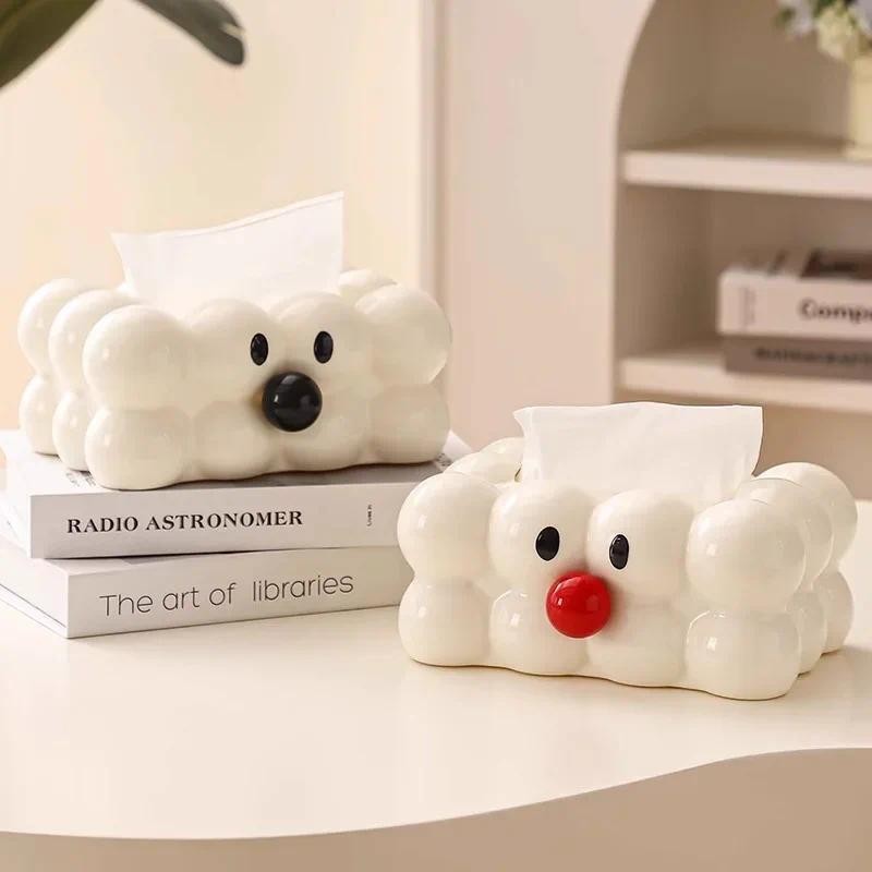 

New Home Tissue Box Napkin/Tissue Holder Wholesale Creative Simple Spring Living Room Bathroom Desktop Cream Style