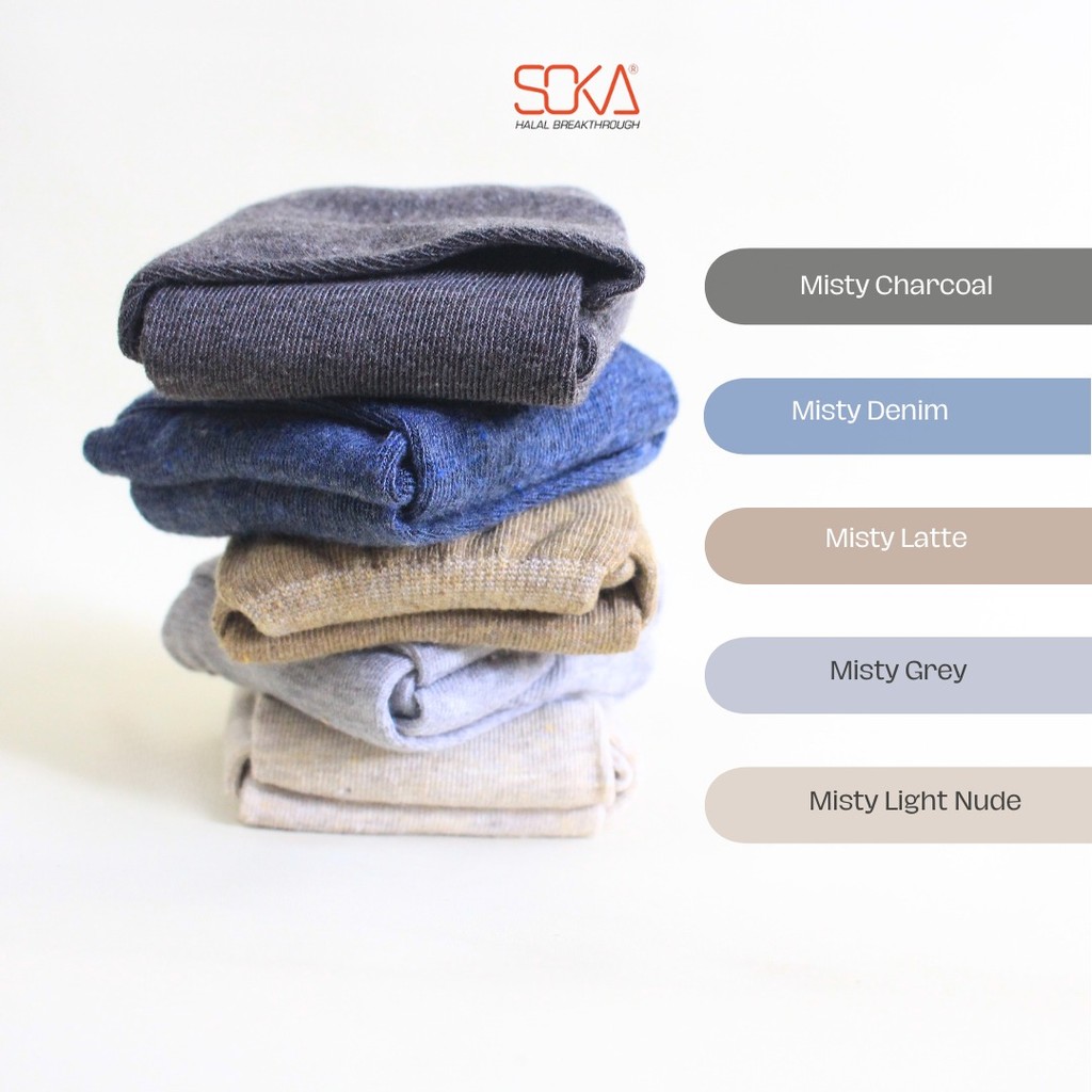 Soka Kaos Kaki Wanita Jempol Muslimah Katun PE Misty Size M