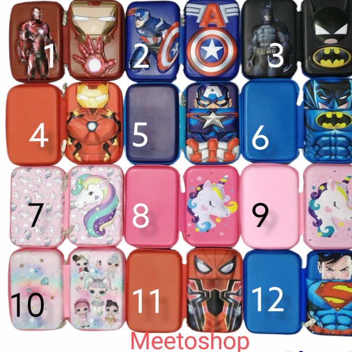 

[New]PROMO Kotak Pensil Hardcase IMPOR Tempat Pensil Pencil Case Karakter Smiggle - Captain America