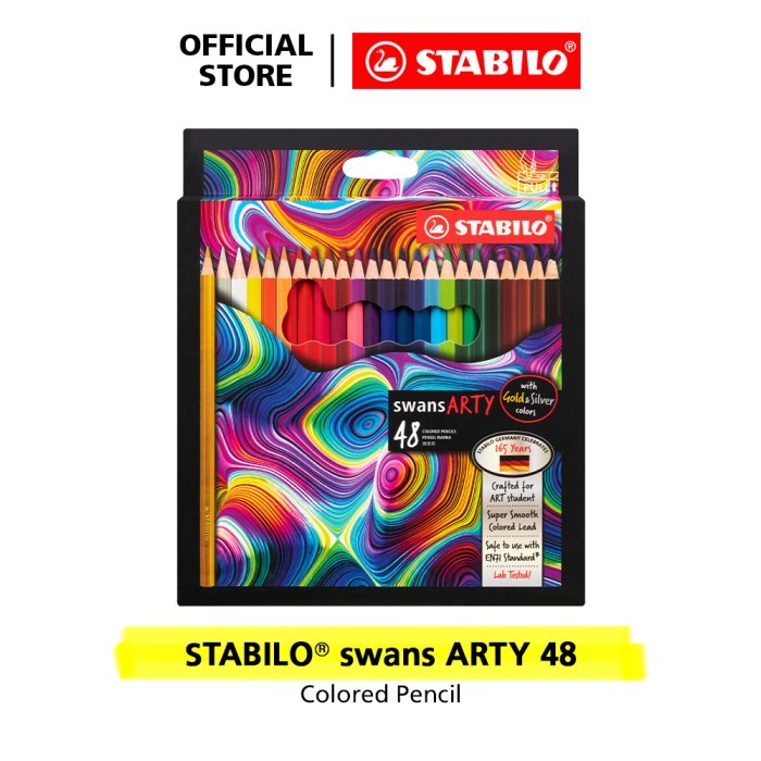 

[New]Promo STABILO swans ARTY Colored Pencils 48 pcs / Pensil Warna isi 48 pcs
