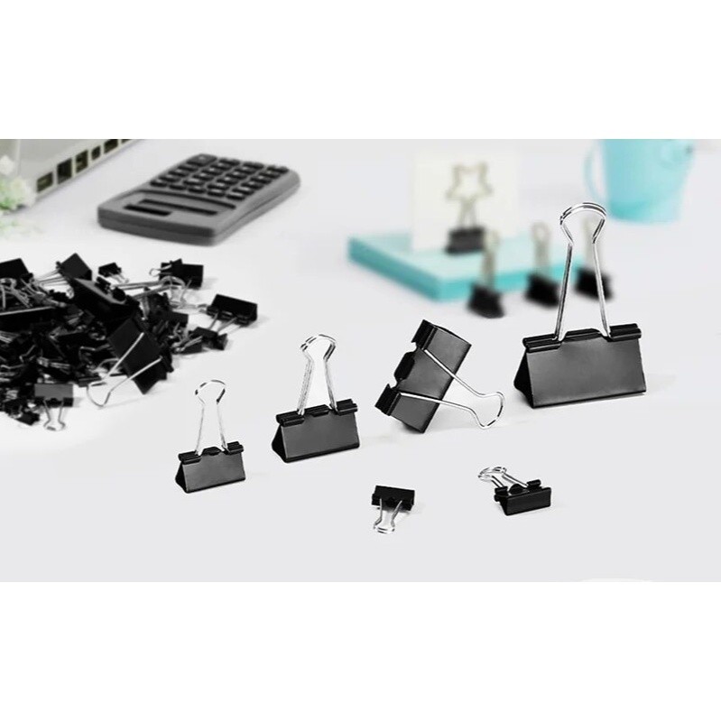 

Paperluxe Paper Clips 19 mm 25 mm /Paper Clips Hitam Warna Warni Kecil Sedang / Klip Kertas Kecil Sedang