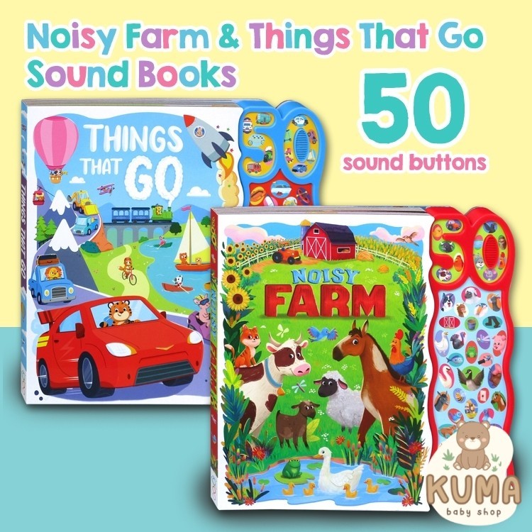 Things That Go/Noisy Farm Sounds Board Book With 50 Sounds [Igloo Books]