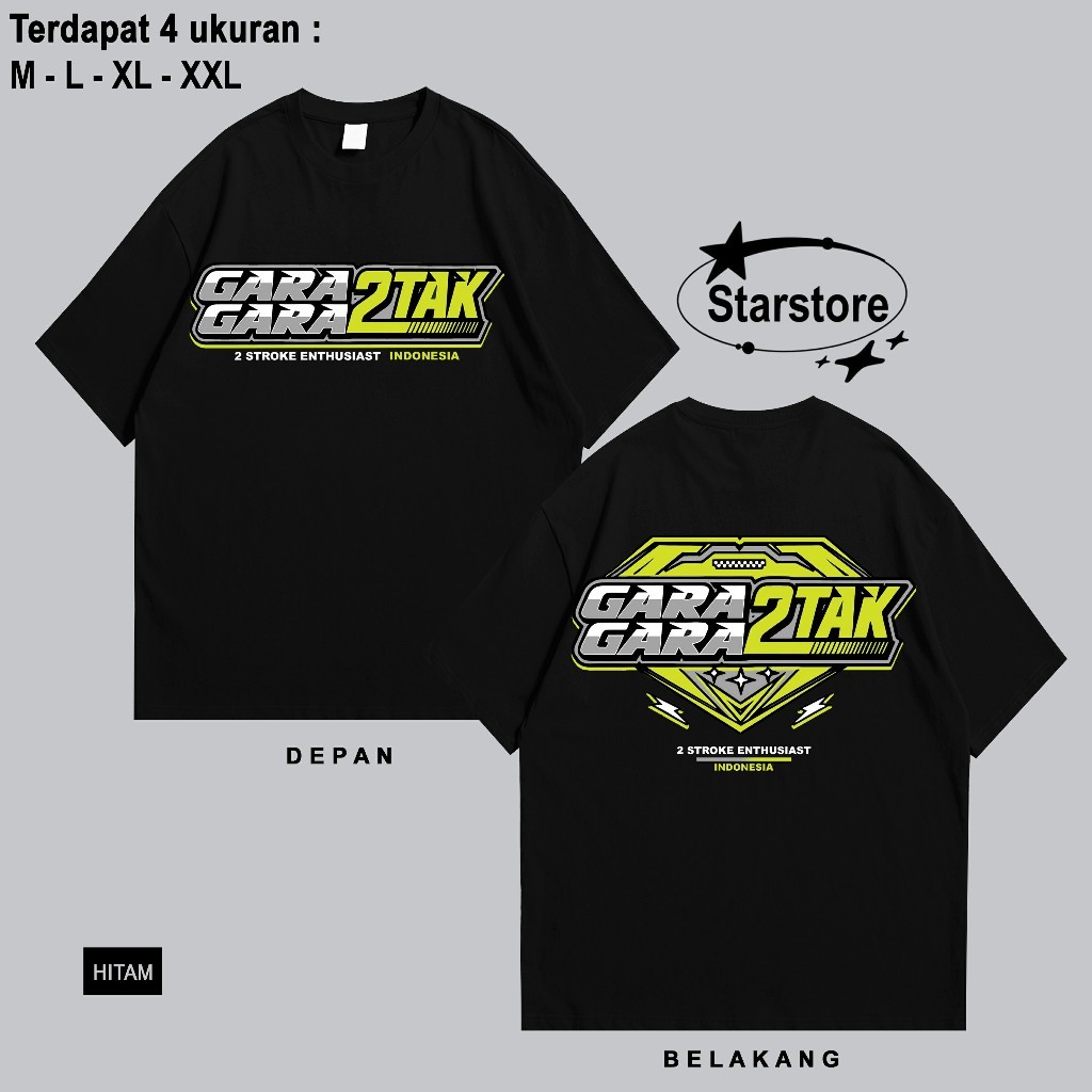 KAOS GARAGARA 2 TAK | KAOS MEKANIK AMATIR | KAOS 2 STROKE ORIGINAL | BAJU KAOS DISTRO PRIA