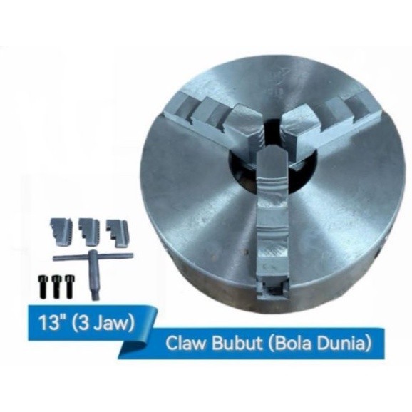 Claw Bubut 13" X 3 jaw (Bola Dunia)
