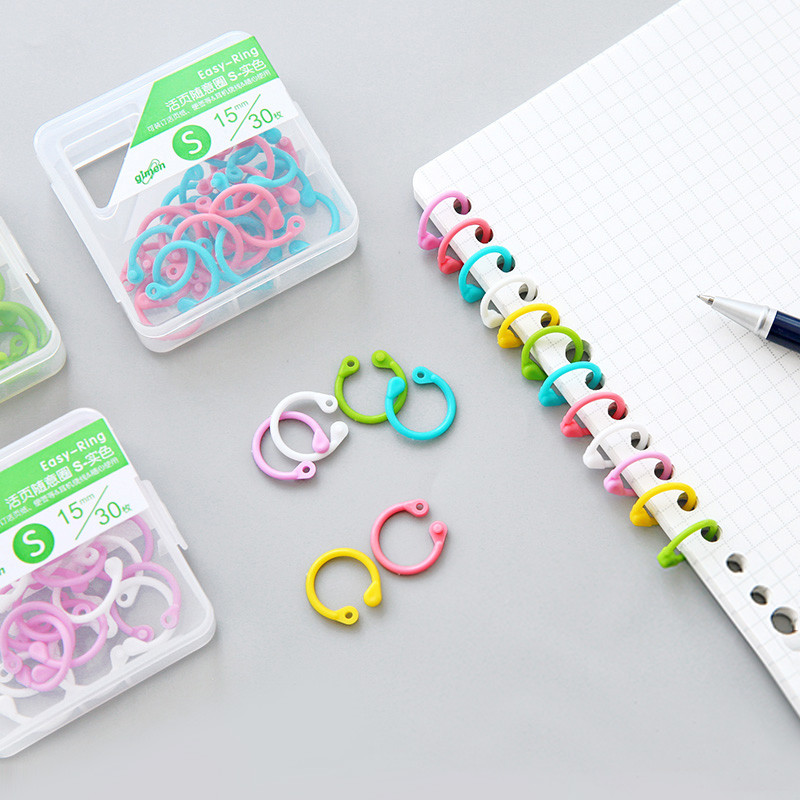 

Yoofun shanggu Plastic Multi-Function Circle Ring DIY Albums Loose-Leaf Colorful Book Binder Hoops Office Binding Supplies