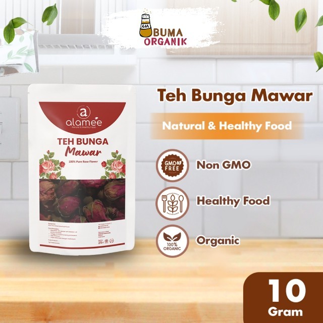 

Teh Bunga Mawar Rose Flower Kemasan Toples Flower Tea Organik Kering Dried Alami 10gr BUMA