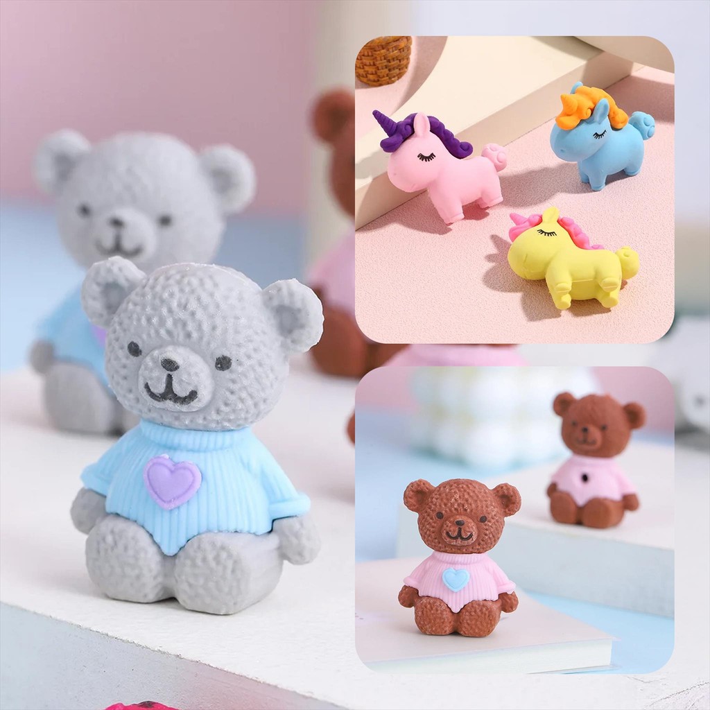 

NA Penghapus Karakter Lucu 3 Dimensi / Eraser Character 3D Cute Bentuk Kartun Penghapus Pensil