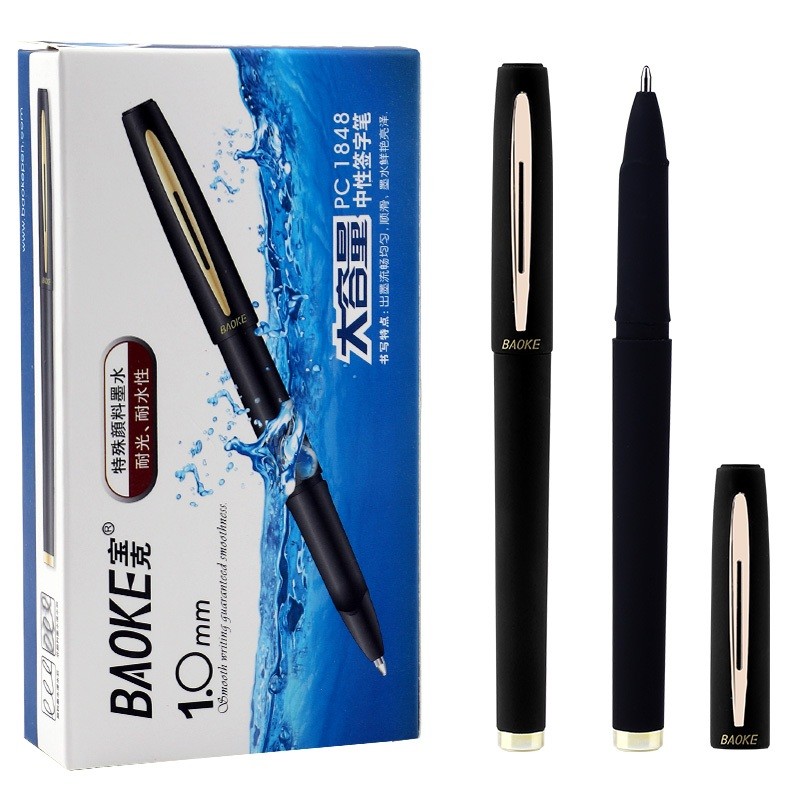 

BAOKE 12Pcs/box Gel Pen Pulpen Gel 0.5 / 0.7 / 1.0mm Kapasitas Besar Tinta Hitam Merah Biru Pena Kantor