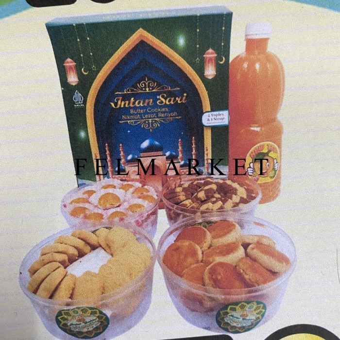 

Hampers Kue Kering 4 Macam + 1 Syrup / Kue Kering Lebaran / Box