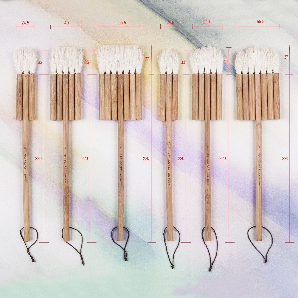 

Artsecret 2690 Goat Hair Carbonated Bamboo Handle Watercolor Artist Art Supplies Paint Brush