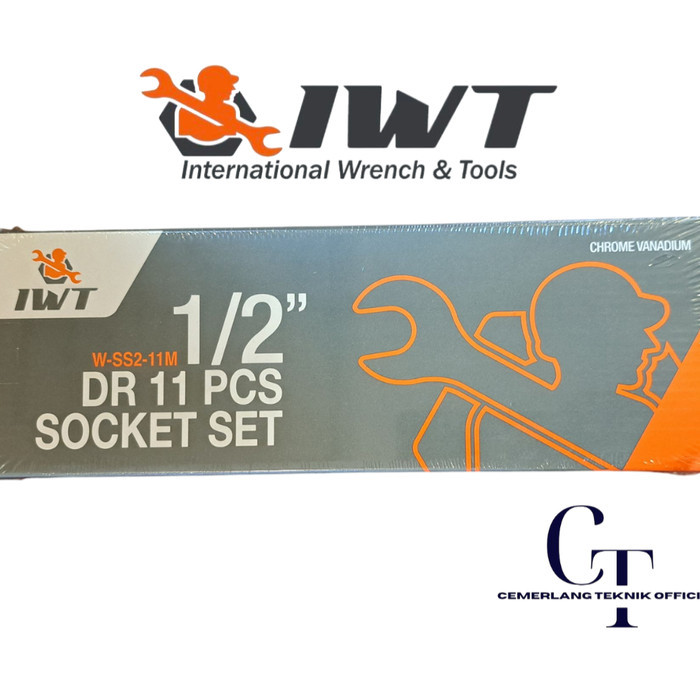IWT JAPAN Kunci Sok Set 11 Pcs 1/2 Inch - Socket Set Soket