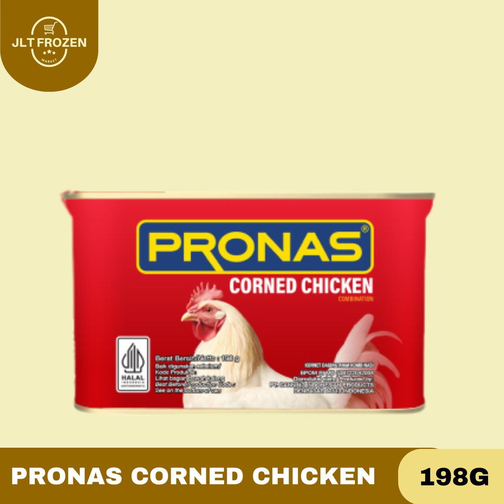 

Pronas Corned Chicken / Kornet Daging Ayam Kemasan 198g