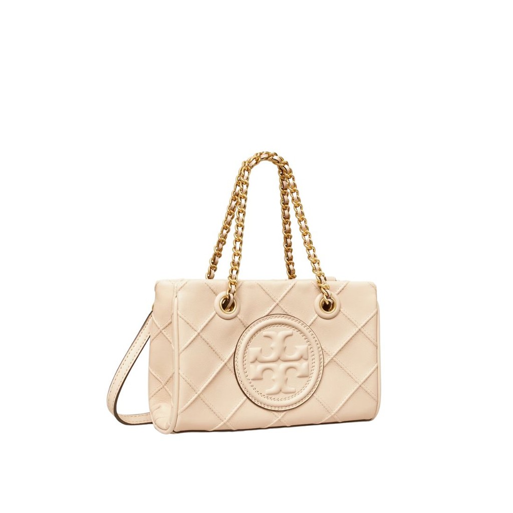 TORY BURCH Mini Fleming Soft Chain New Cream