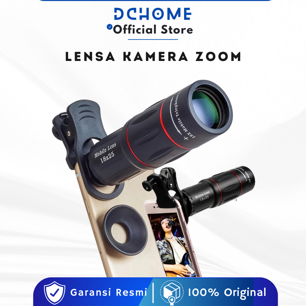Lensa Kamera Zoom Cam 18X Lensa Tele Telezoom Kamera Konser Tele Lens Universal 18X25 Handphone HD
