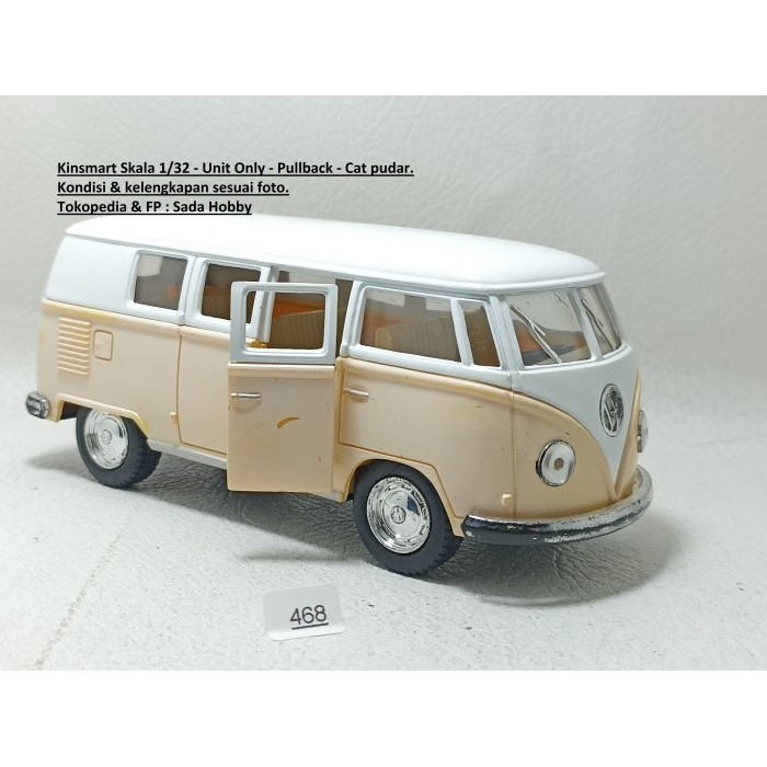 Kinsmart 1/32 Volkswagen VW Classical Bus Combi 1962 Pullback Unit Only