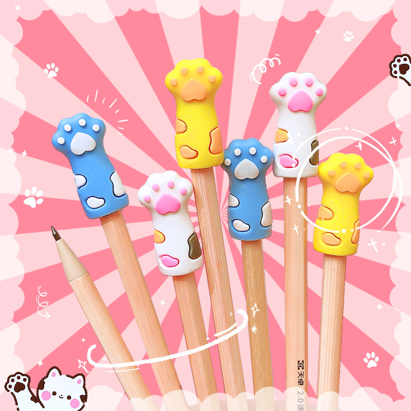 

Aesthetic stationery pencil cover back to school accessories stationery supplies cute mini cat pencil cap pencil accessory