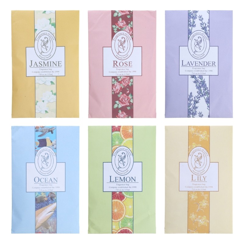 

6pcs Hanging Fragrants Sachets Scented Bag Anti-mold for Wardrobe Closet Car Fragrances Air Freshening Home Scents