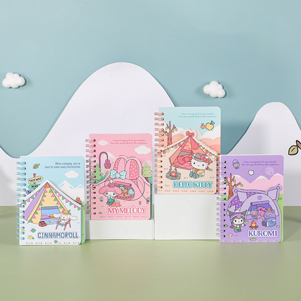 

Sanrio A6 Coil Book Kuromi Mymelody Cinnamoroll Hellokitty Kawaii Learning Stationery Notebook Unique Cover Design for Students