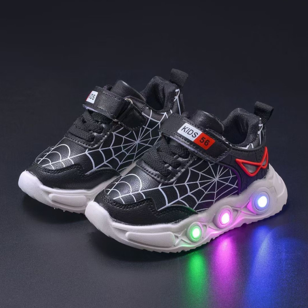 IFans Sepatu Anak Cowok Led Sepatu Led Anak Laki Laki Sepatu Kasual Olahraga Sepatu Lampu Anak Laki 