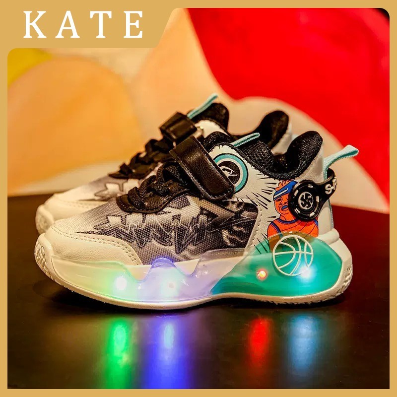 Katekids Led Sepatu Anak Laki Laki Sepatu Kasual Olahraga Sepatu Lampu Anak Laki Laki Sneakers