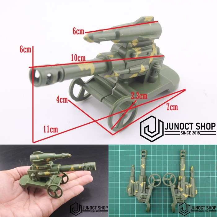 Roket Gun Launcher Army Canon Mainan Meriam Tentara Plastik 1:30 1:32 G Scale Model Miniatur Maket