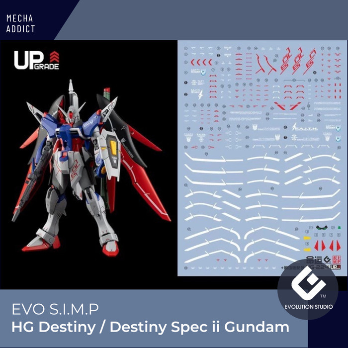 Water Slide Decal HG Destiny / Destiny Spec ii Gundam by EVO SIMP- Fluorescent