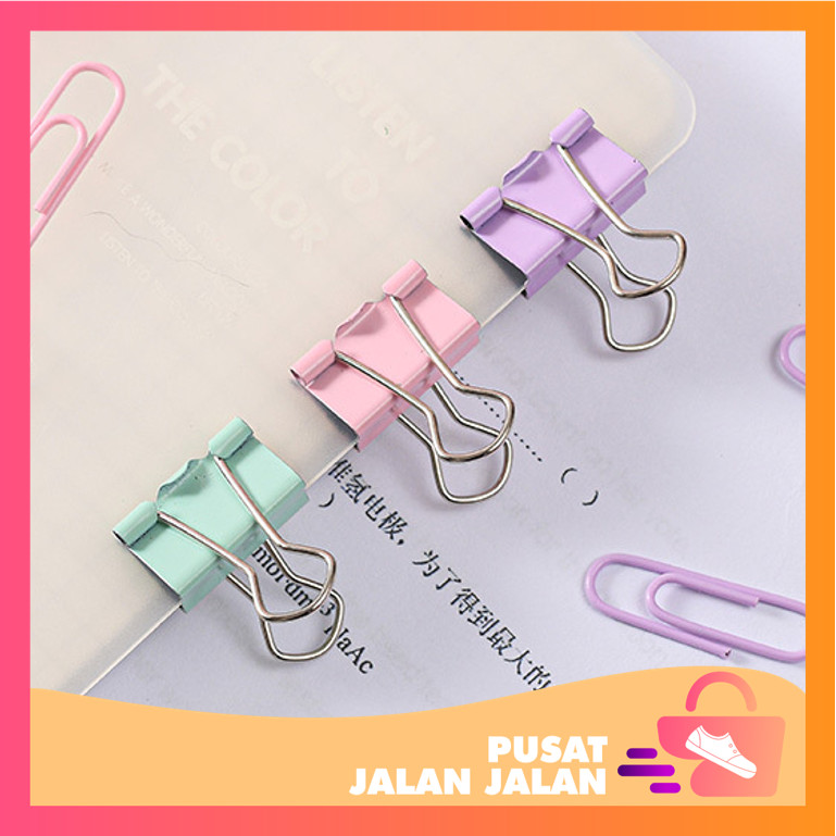 

PJJ - S6244 Paper Clip Polos / Klip Penjepit Kertas File / 20 PCS Paper Clip Warna Pastel / Stationery Set Penjepit Klip Blinder