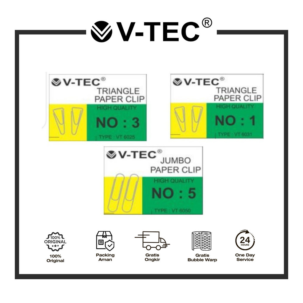 

V-TEC PAPER CLIP BAHAN BESI /PCS