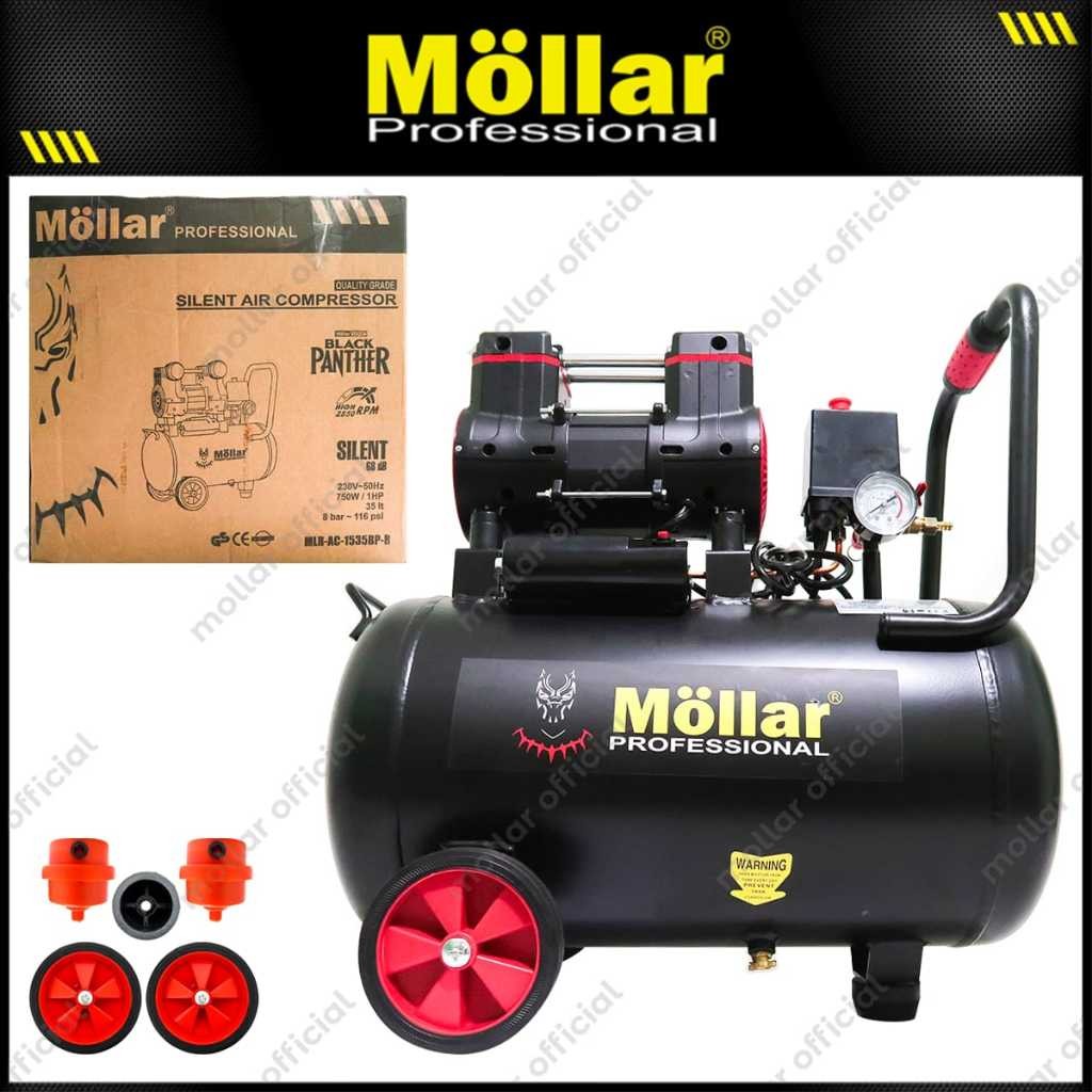 MOLLAR AC1525BP-R Kompresor Angin SILENT 1 HP 25 Liter