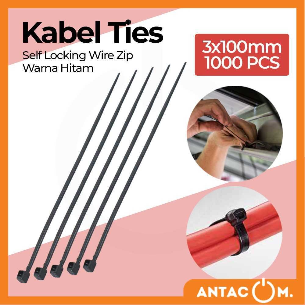 

Kabel Ties Self Locking Wire Zip 3x100mm 1000 PCS