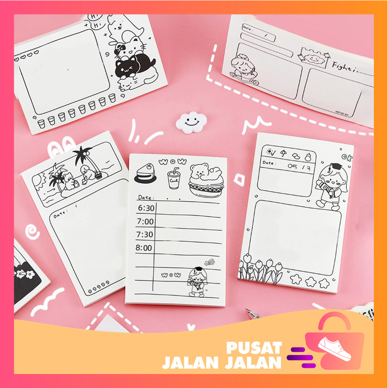

Pusat Jalan Jalan - S6272 Notes Motif Kartun Lucu / Sticky To Do List Kartun / Sticky Notes / Memo Tempel Kartun / Memo Reminder Tempel / Sticky