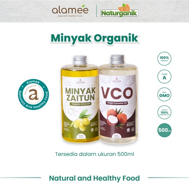 

alamee minyak alami 500ml berkualitas tinggi tanpa bahan kimia tambahan minyak vco minyak zaitun Naturganik