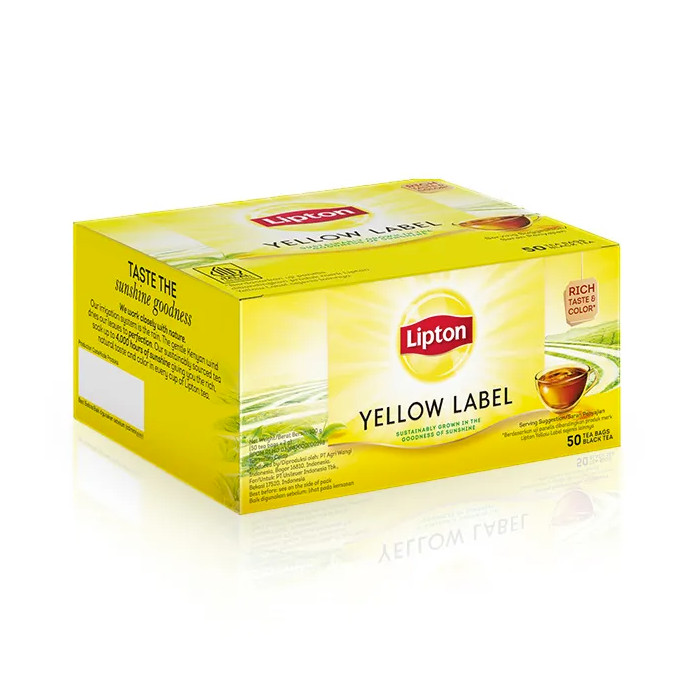 

LIPTON Yellow Label Tea Bag 50 x 2gr teh celup ukuran 2 gr