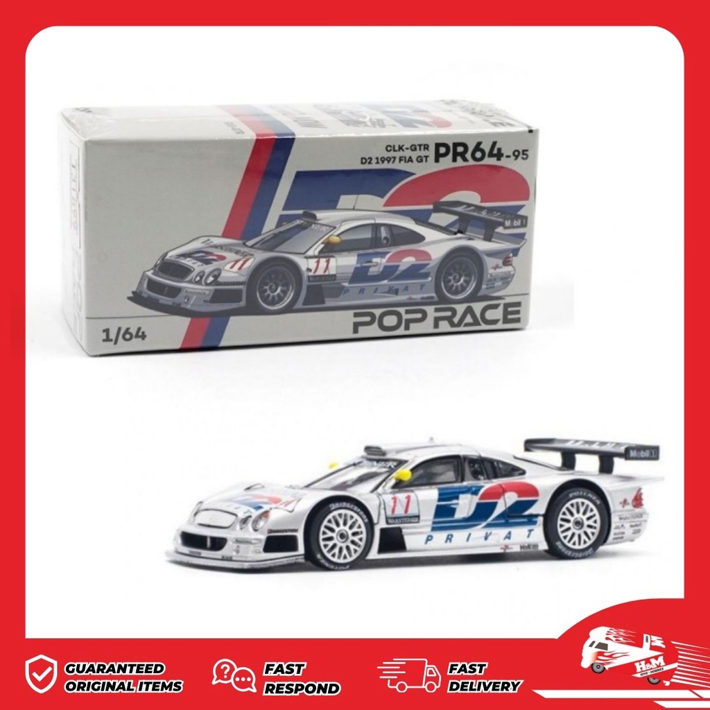 Pop Race 1/64 Mercedes-Benz CLK AMG GTR - 1997 FIA GT D2 PRIVAT