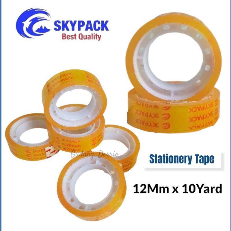 

DRIO Solasi Kecil/Stationery Skypack 12Mm x 10Y Lakban Bening/Slop Isi 12 Pcs