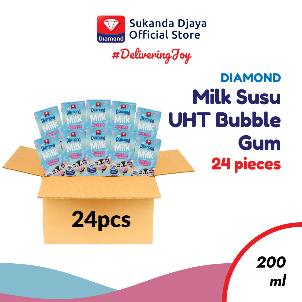 

Diamond Milk Susu UHT Bubble Gum 200 ML 1 Karton