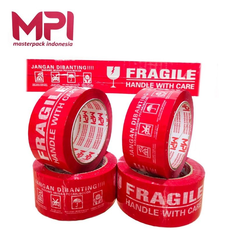 

Lakban Fragile Putih Merah 48mm x 100 Yard Selotip Security Seal Isolasi Jangan Dibanting Tape Video Unboxing LC