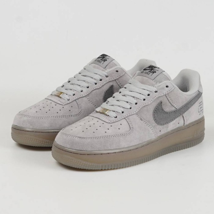 Sepatu Air Force AF 1 Low Reigning Champ Light Grey List Black (100% BNIB) Original Authentic