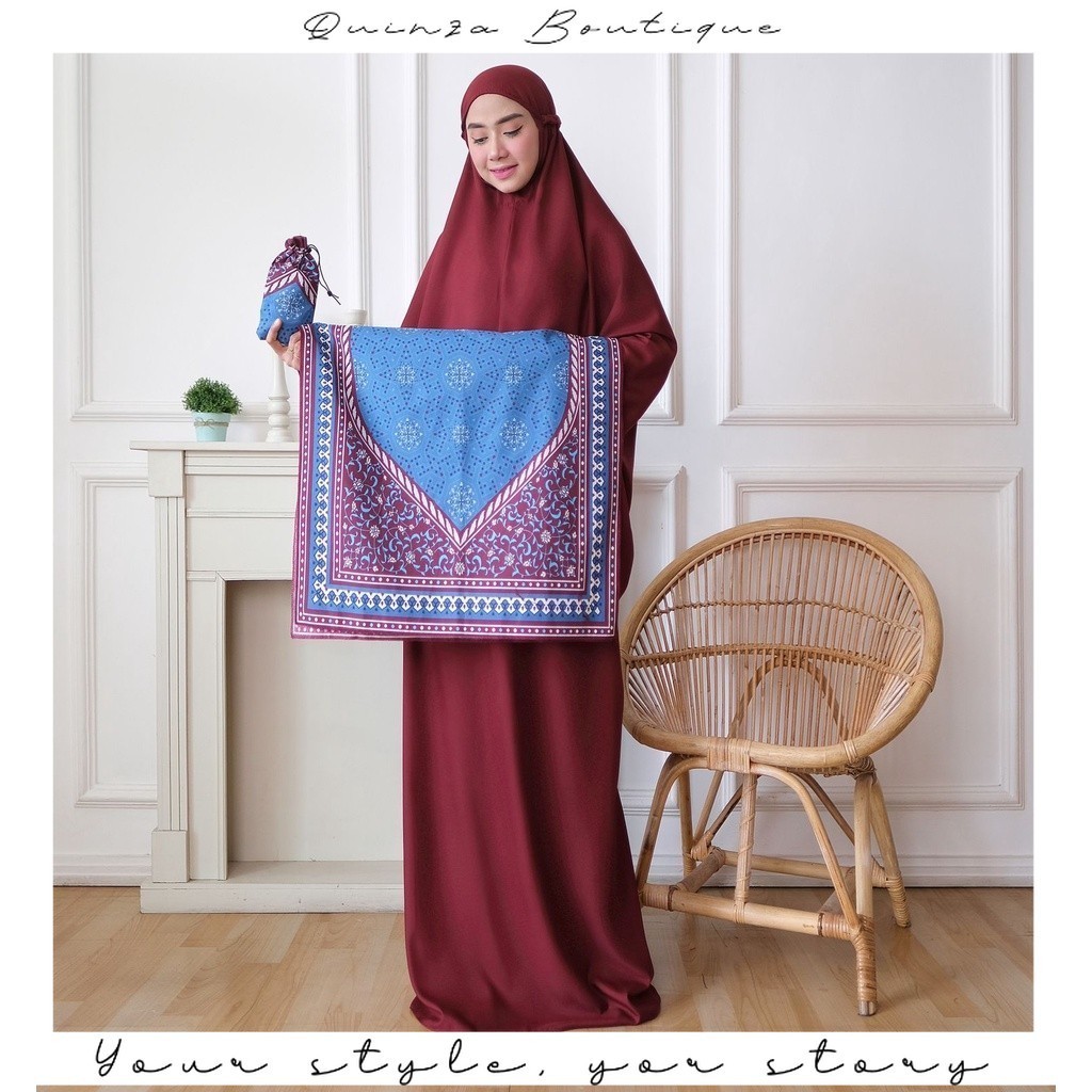 Quinza Boutique - MUKENA + SAJADAH TRAVELLING-  mukena traveling - mukena dewasa