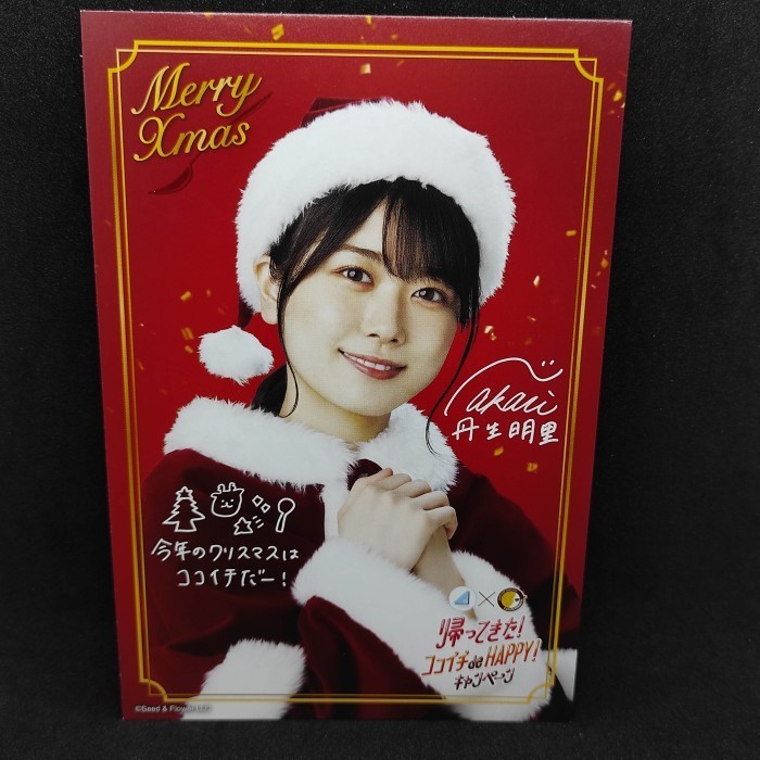 

Postcard Hinatazaka46 X Coco Ichibanya Campaign Chrismas Nibu Akari