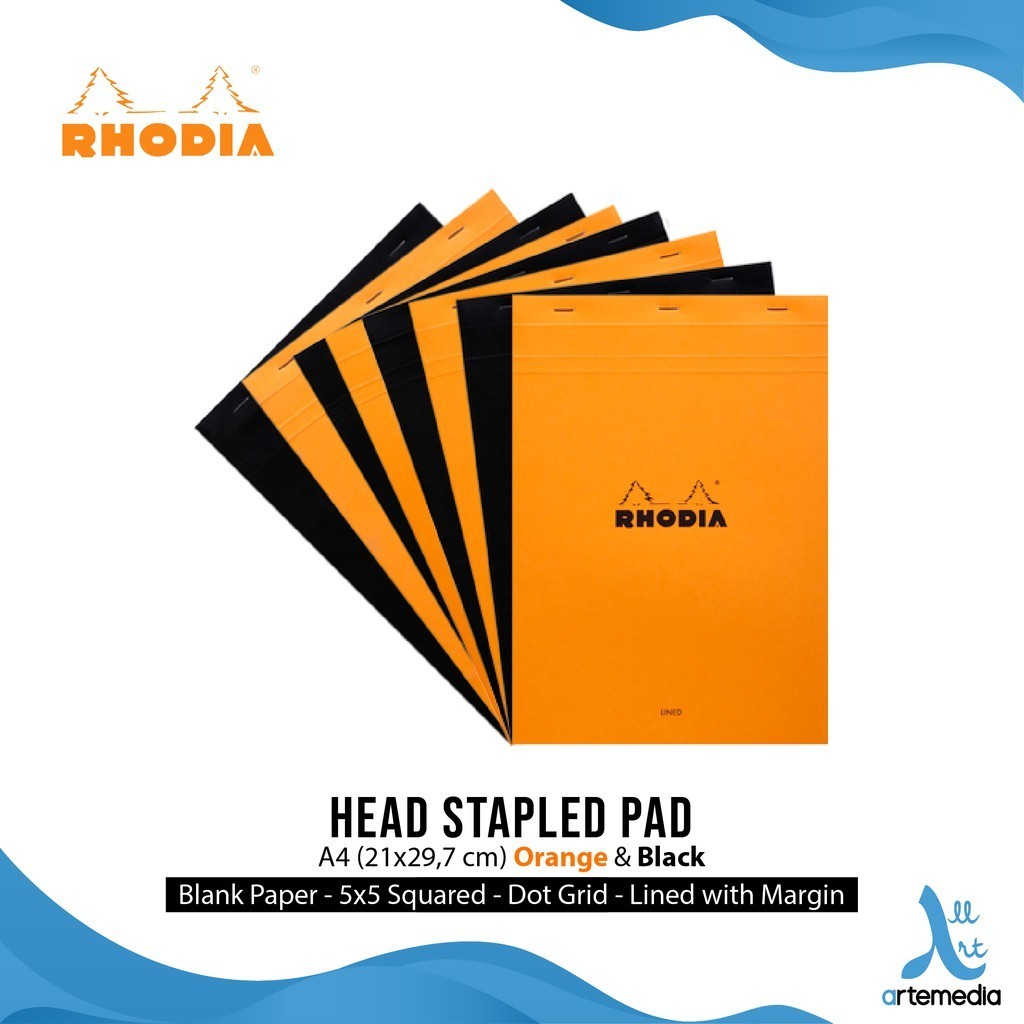 

Rhodia Head Stapled Pad A4 N18 Notepad Buku Catatan