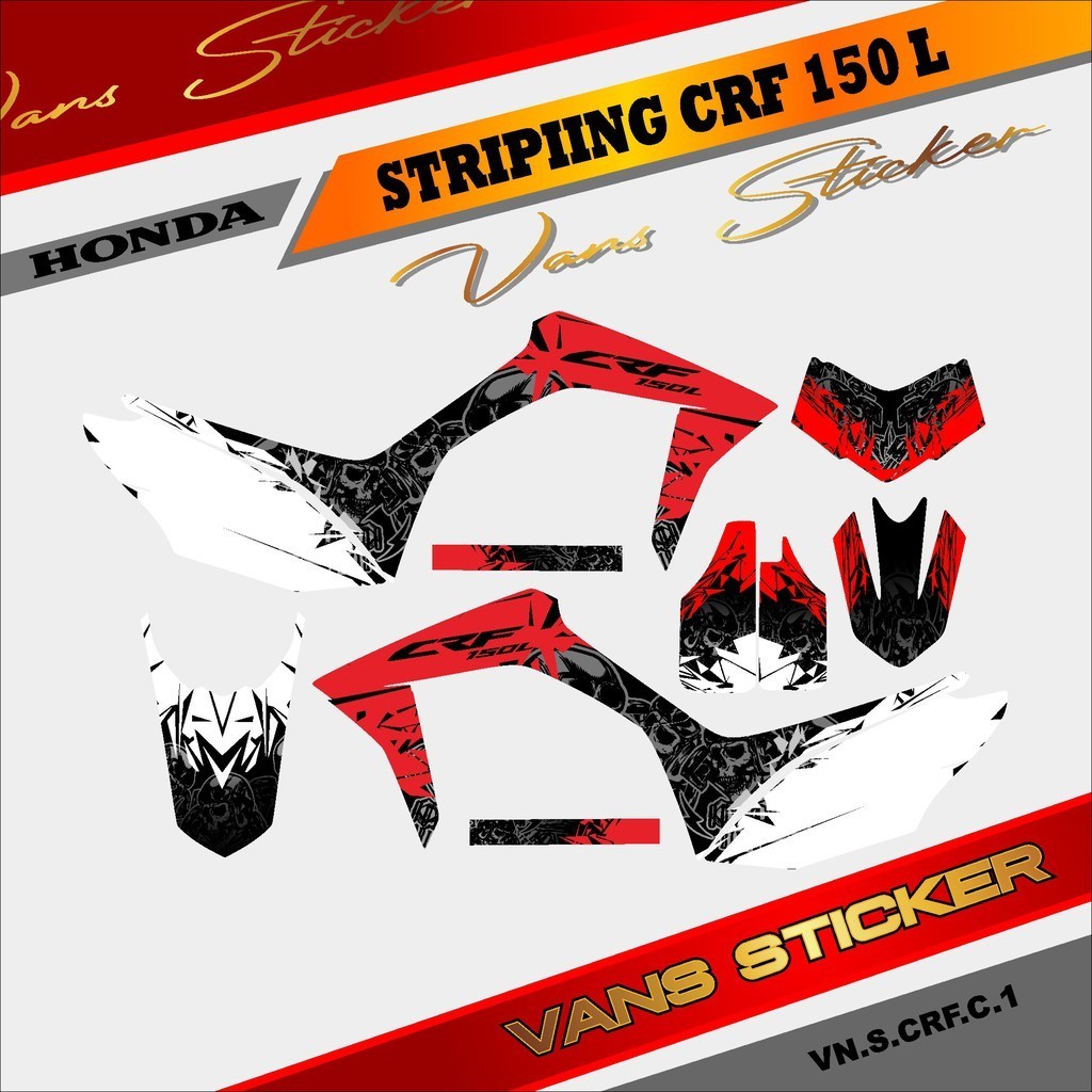 Sticker Striping CRF 150L-lis sticker variasi motor crf 150L
