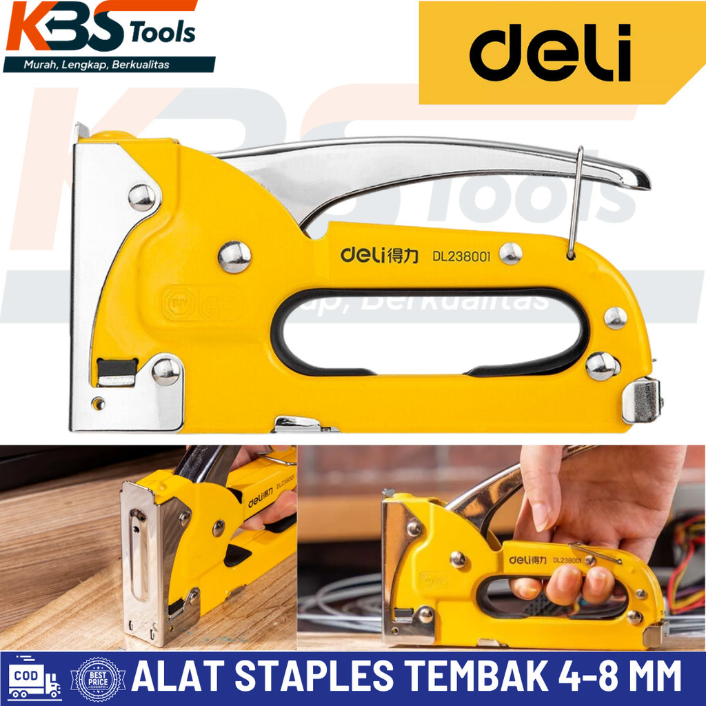 

Alat Staples Tembak 4-8mm - Stapler Gun Manual DELI - Gun Tacker Jok Motor Furniture
