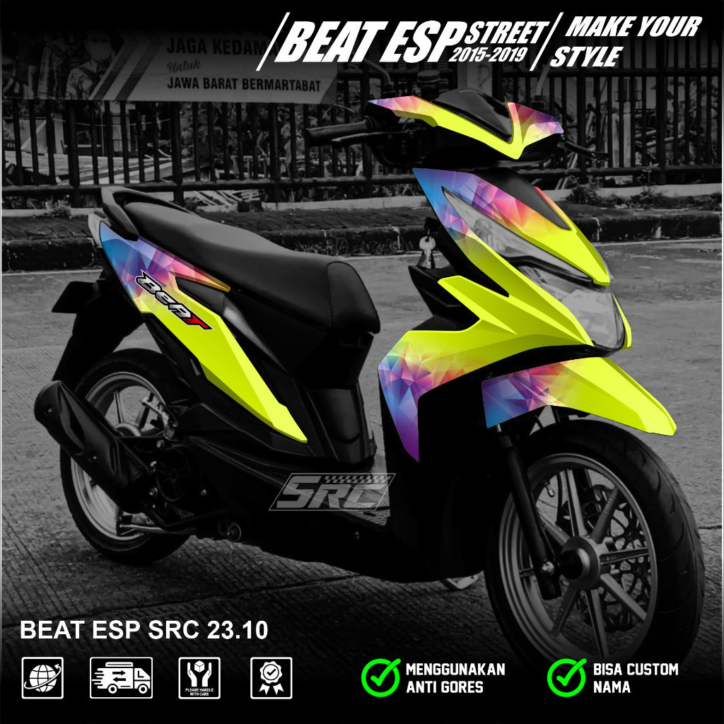 TERBARU Decal Sticker Beat esp street 2015-2019 full body Dekal Stiker striping beat Decal Stiker Fu