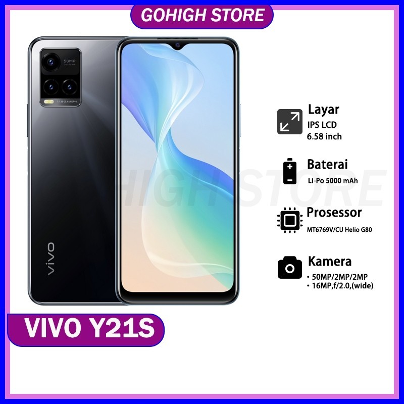 VIVO Y21s Ram 8/128GB Smartphone LET 6.51 inches Dual SIM 50MP+8MP Handphone