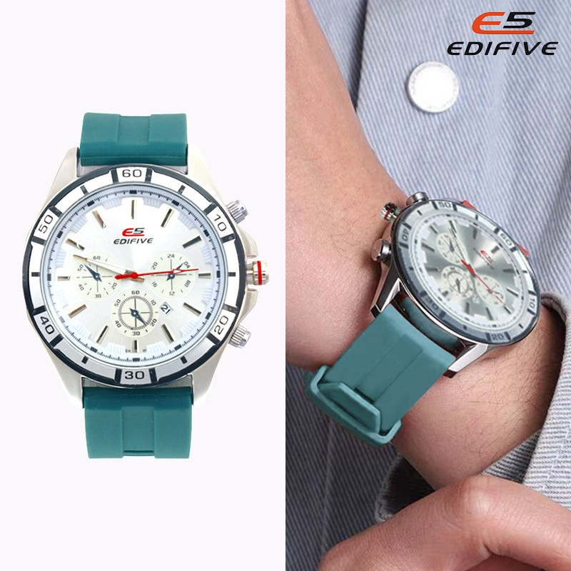 Edifive Watch Jam Tangan Pria Analog Chronograph Kompas Frame Waktu IT8037