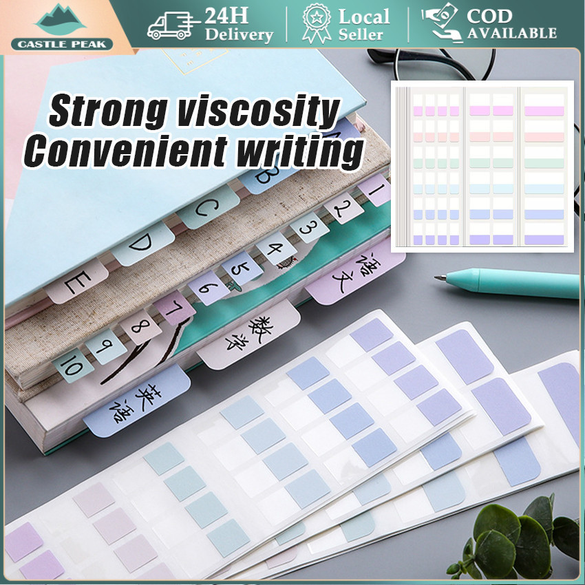 

240 Sheets Label Warna Penanda / Pembatas Buku / Halaman Plastik / Plastic Page Markers / Flags / Index / Mark / Bookmarks