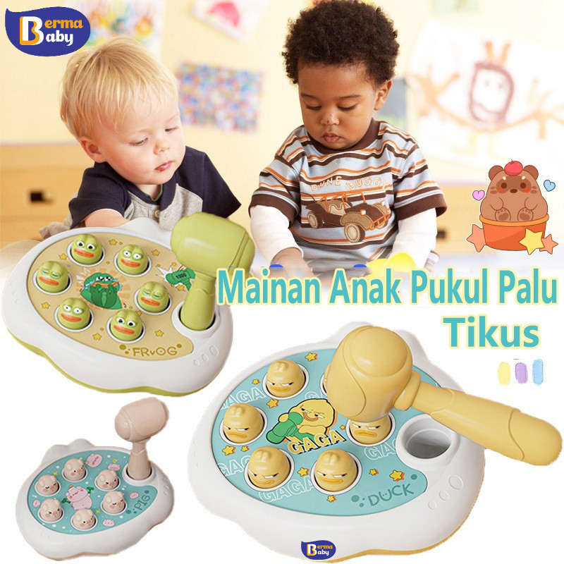 Berma Baby Mainan Anak Pukul Palu Tikus Mainan Edukasi Anak Pukul Pukulan Animal Melatih Motorik Mai